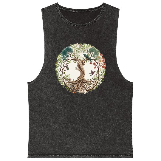 Tree of Life Mineral Wash Tank Tops