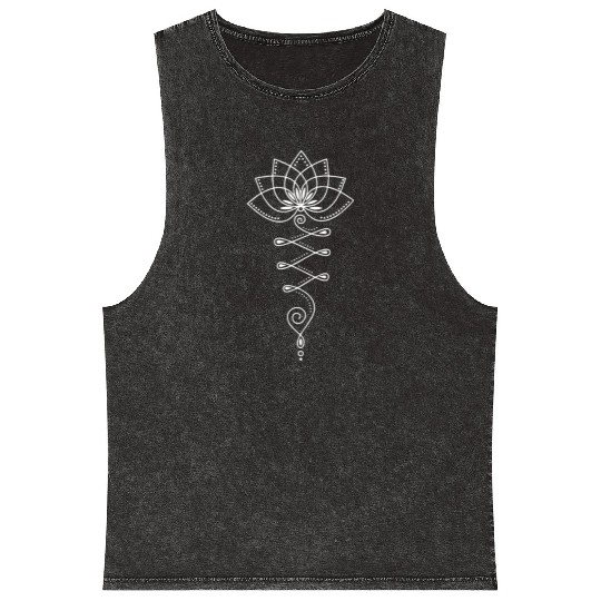 Buddhismus Buddha Tattoo Tribal Mineral Wash Tank Tops