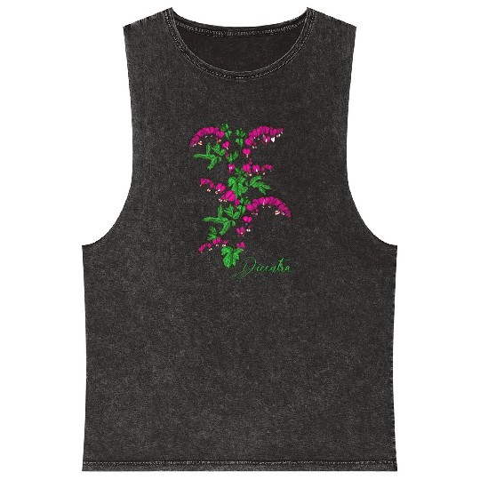 Bleeding heart flower Dicentra Bleeding heart Mineral Wash Tank Tops