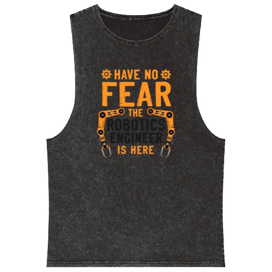 Robot Robotics Engineer Vintage Mineral Wash Tank Tops