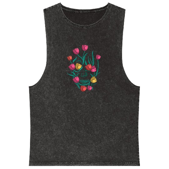 Tulip Gardening Tulips Mineral Wash Tank Tops
