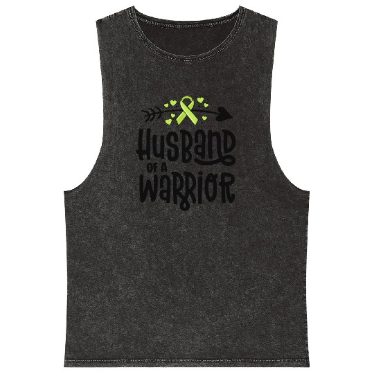 Husband Of A Warrior Lymphoma Cancer Awareness Mineral Wash Tank Tops