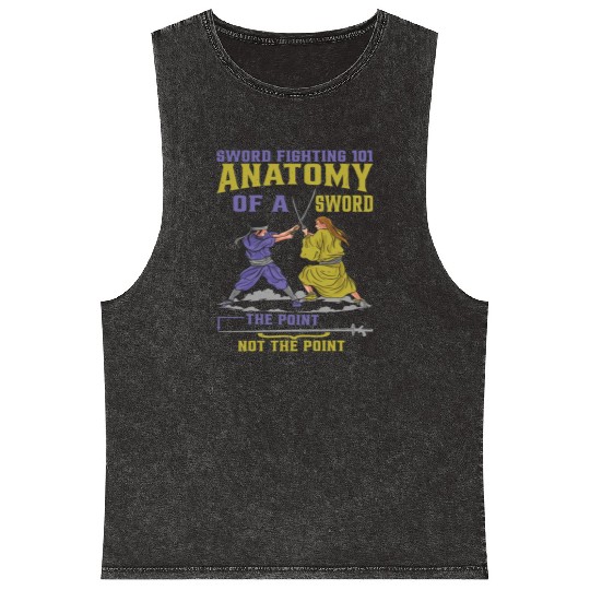 Sword Fighting 101 Anatomy Of A Sword 6 Mineral Wash Tank Tops