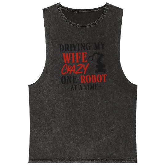 Robot Robotics Engineer Wife Mineral Wash Tank Tops