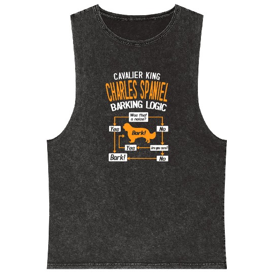 Cavalier King Charles Spaniel Barking Logic Mineral Wash Tank Tops