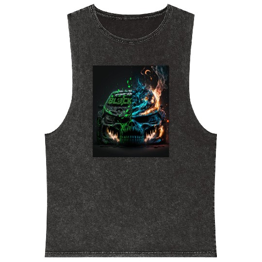 Racing Skulls Ken block Mineral Wash Tank Tops