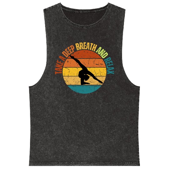 TAKE A DEEP BREATH AND RELAX Mineral Wash Tank Tops