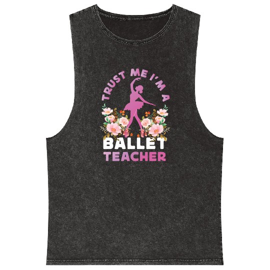 Ballet Dancer Dance Girl Ballerina Mineral Wash Tank Tops