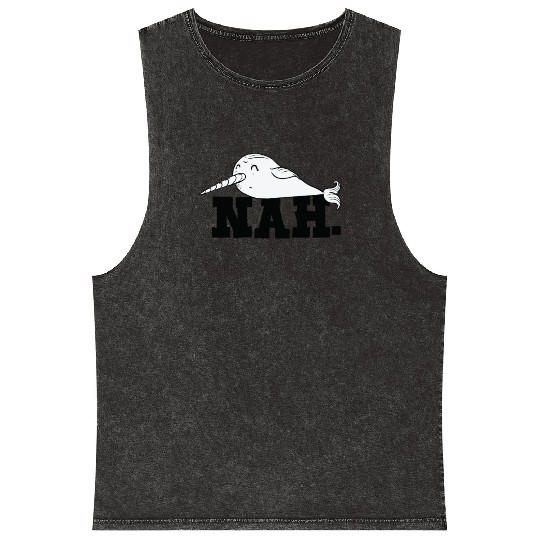Procrastinating Narwhal Lover Aquatic Animals Mineral Wash Tank Tops