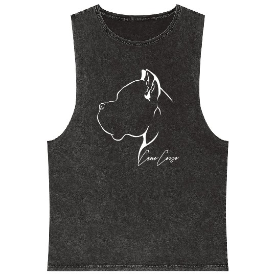 Proud Cane Corso Profile dog mom Mineral Wash Tank Tops