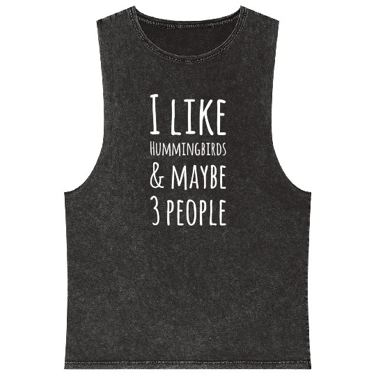 Humming Bird Lover Funny Gift Mineral Wash Tank Tops