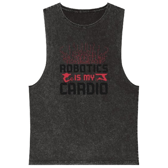 Robot Robotics Engineer Vintage Mineral Wash Tank Tops