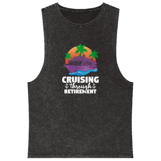Cruising Through Retirement Mineral Wash Tank Tops