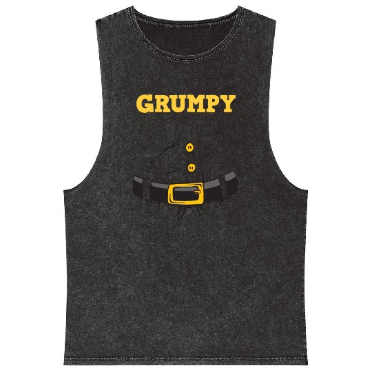 Grumpy Santa Claus - Ugly Christmas Mineral Wash Tank Tops
