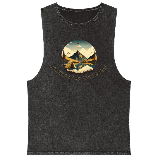 nature is may life coach final Mineral Wash Tank Tops
