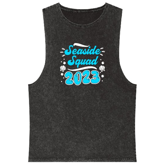 Seaside Squad 2023 Vacation Friends Spring Break Mineral Wash Tank Tops