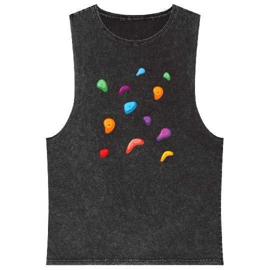 Bouldering Rock Climbing Lover Climber Outdoor Spo Mineral Wash Tank Tops