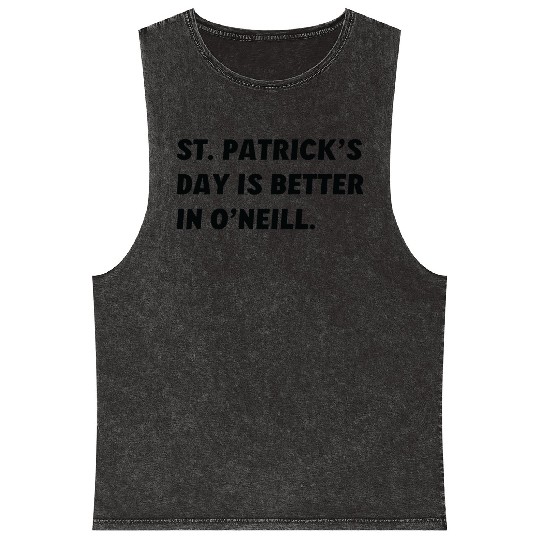 St. Patrick's Day is Better in O'Neill, Nebraska Mineral Wash Tank Tops