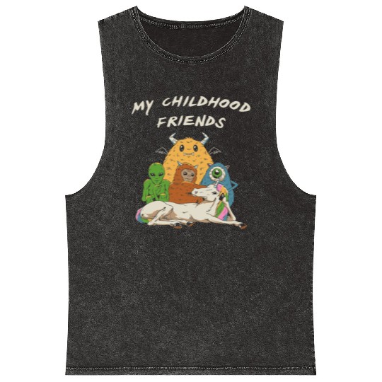 Imaginary Friends Club Mineral Wash Tank Tops