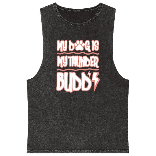 Dog Thunder Dog Dad Dog Park Thunder Buddy Cool Mineral Wash Tank Tops