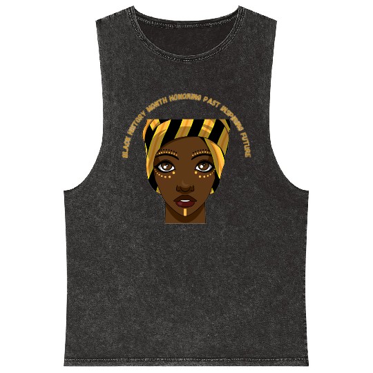 Black History Month Honoring Past Inspiring Future Mineral Wash Tank Tops