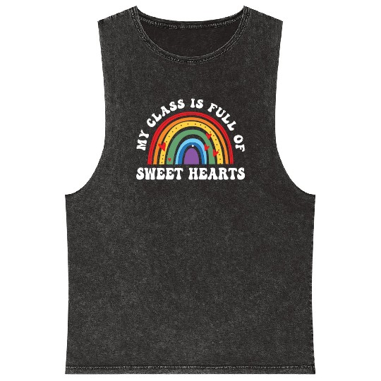 My Class Is Full Of Sweethearts Mineral Wash Tank Tops