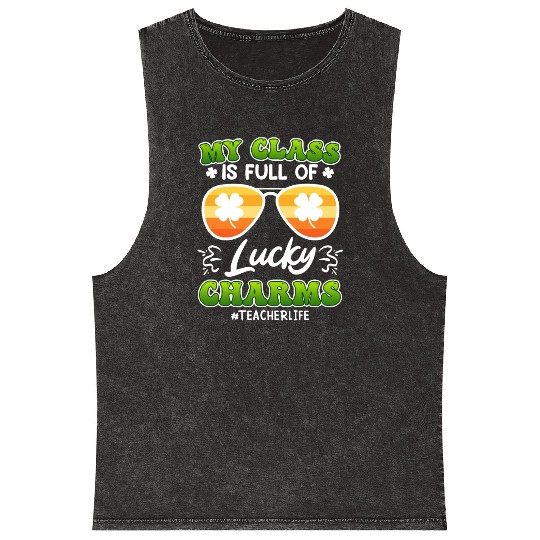 Class full of Lucky Charms teacher saying Mineral Wash Tank Tops