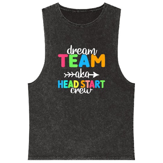 Dream Team aka Head Start Crew Teacher Preschool Mineral Wash Tank Tops
