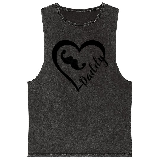I Love Daddy Mineral Wash Tank Tops