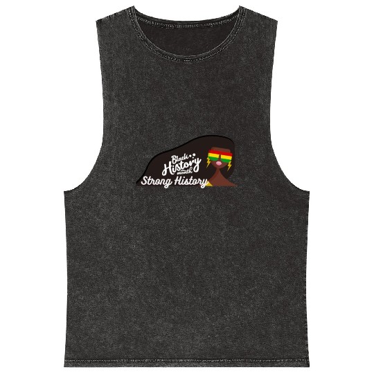black history month Mineral Wash Tank Tops