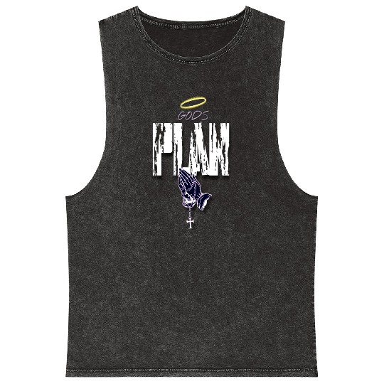 Gods Plan Mineral Wash Tank Tops