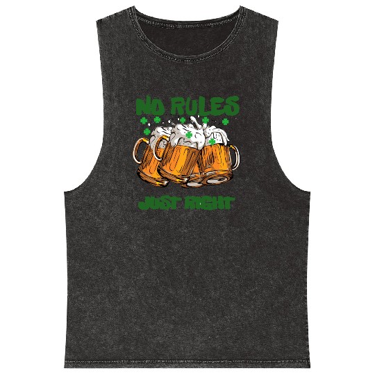 st paddy funny day, green beer Irish day Mineral Wash Tank Tops