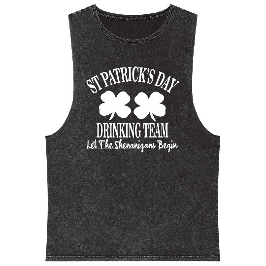 St Patrick Day Drinking Team Let The Shenanigan Mineral Wash Tank Tops