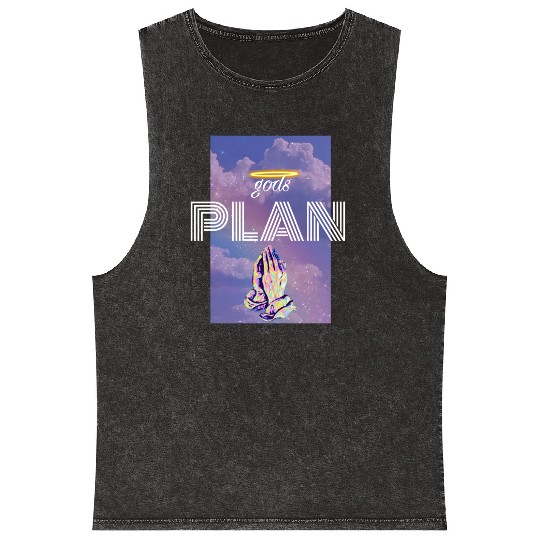 Gods Plan Mineral Wash Tank Tops