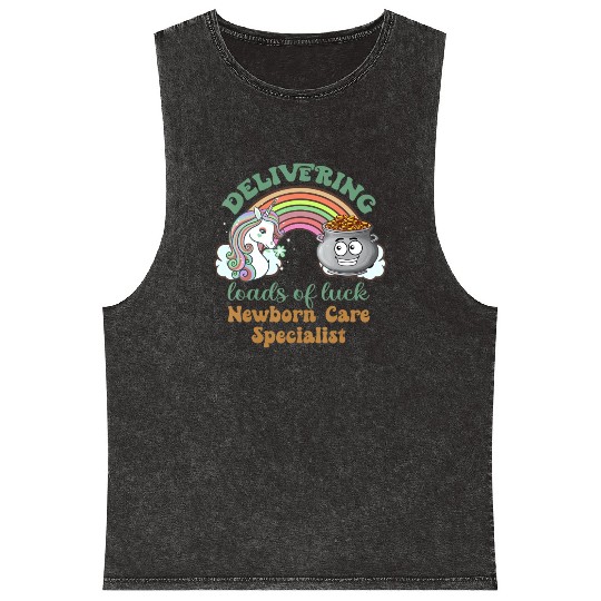 Delivering Loads Of Luck Newborn Care Specialist P Mineral Wash Tank Tops