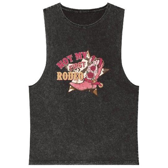 Not My First Rodeo Mineral Wash Tank Tops