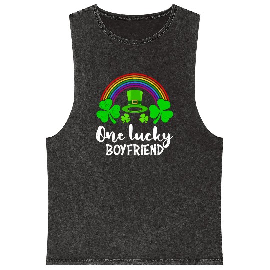 One Lucky Boyfriend St Patrick's Day Mineral Wash Tank Tops