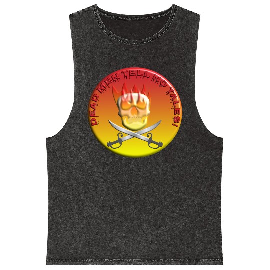 Dead men tell no tales Mineral Wash Tank Tops