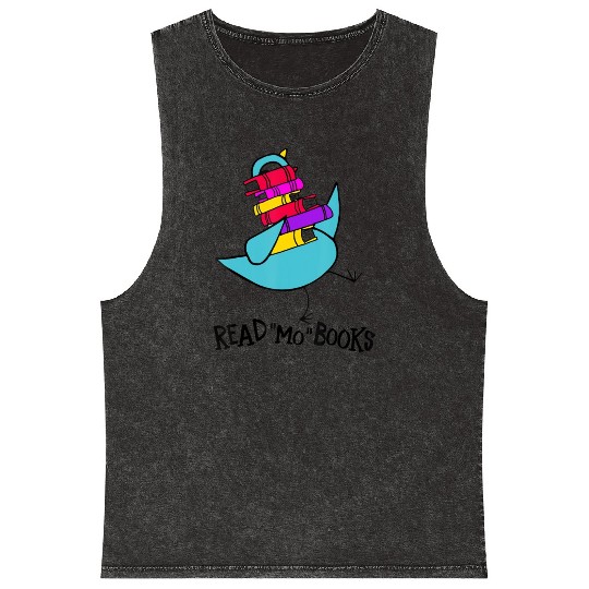 Teacher Library Read Mo Books Pigeon Reading Libra Mineral Wash Tank Tops