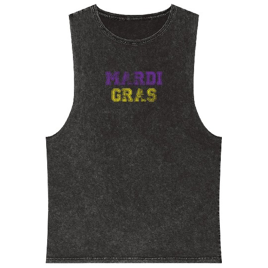 Mardi Gras Carnival Fiesta Party Louisiana New Orl Mineral Wash Tank Tops