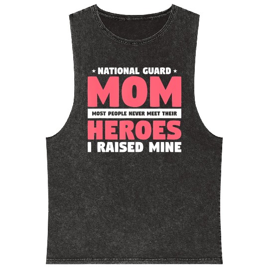 National Guard Mom Lovely Mother Family Military Mineral Wash Tank Tops