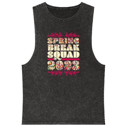 Spring Break Squad 2023 Friends Spring Break Mineral Wash Tank Tops