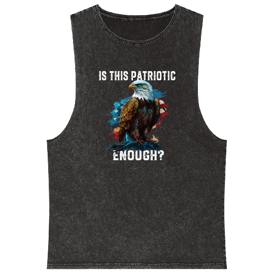 Is This Patriotic Enough American Bald Eagle Mineral Wash Tank Tops