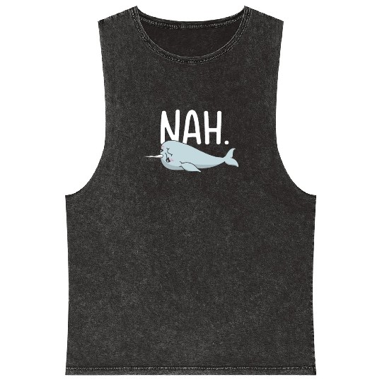 Procrastinating Narwhal Lover Aquatic Animals Mineral Wash Tank Tops