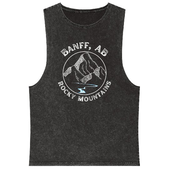 Banff Alberta Rocky Mountains Mineral Wash Tank Tops