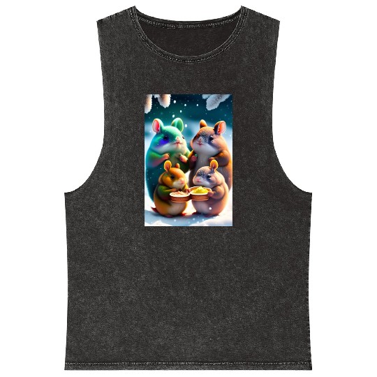 Cute Totoro Mineral Wash Tank Tops