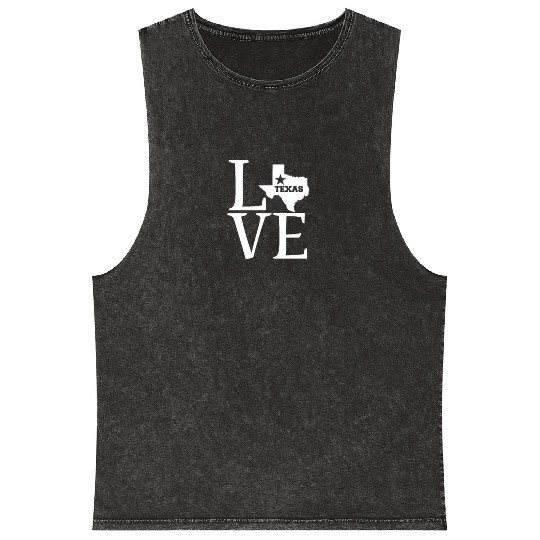 Texas Love, Texas independence ,I love Texas gift Mineral Wash Tank Tops