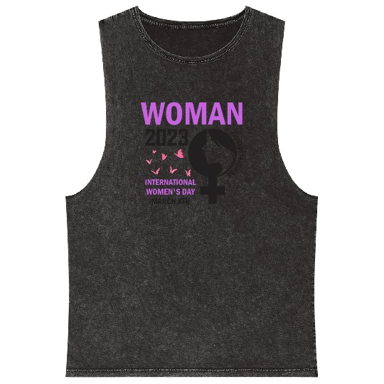 International Women's Day 2023 Embrace Equity Mineral Wash Tank Tops