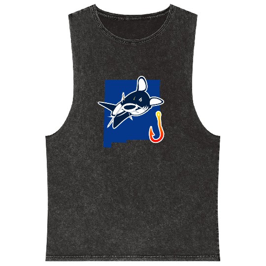 Catfishing Season New Mexico State Flag Fish Rod Mineral Wash Tank Tops