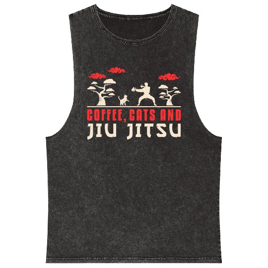 Brazilian Jiu Jitsu MMA Bjj Hugger Mineral Wash Tank Tops